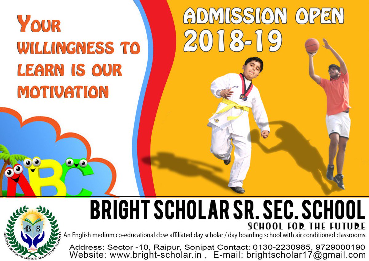 ScholarBright's tweet photo. It is always a pleasure to watch #children learn as sometimes they win or sometimes they #learn...
#Admission #Open for #session 2018-19 at #Bright #Scholar #School.
Call us :- 9729000190, 0130-2230985
Mail us :- brightscholar2006@yahoo.co.in https://t.co/uX7lLpKXZV