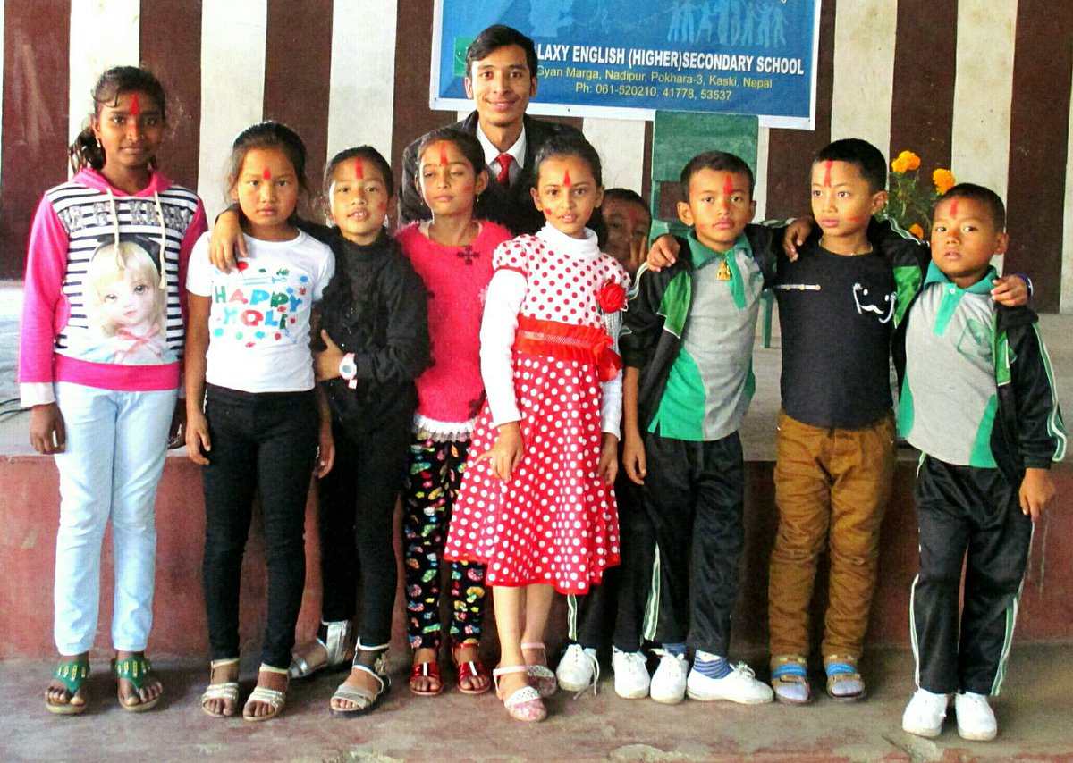 MKpaudel88's tweet photo. I was excited from their curiosity to learn the subject #English_Reader &amp; #Grammar. Students improved their vocabulary and pronunciation during a year. I was the happiest #classteacher of them. #SessionEnded
#NGES_School Pokhara
#Nepal https://t.co/gnDlNTs5yS