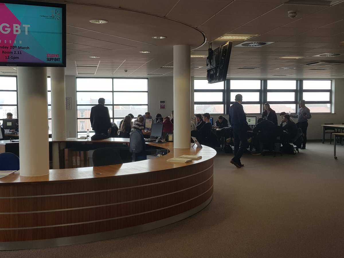 hartlepoolfe's tweet photo. .@CIOBNorthern Student Challenge 2018 well under way in our #LearningCore today good luck to @hartlepoolfe @srcinfo @NCDOfficial @mbrocollege #HCFEDayintheLife https://t.co/zGVvJph8Qt