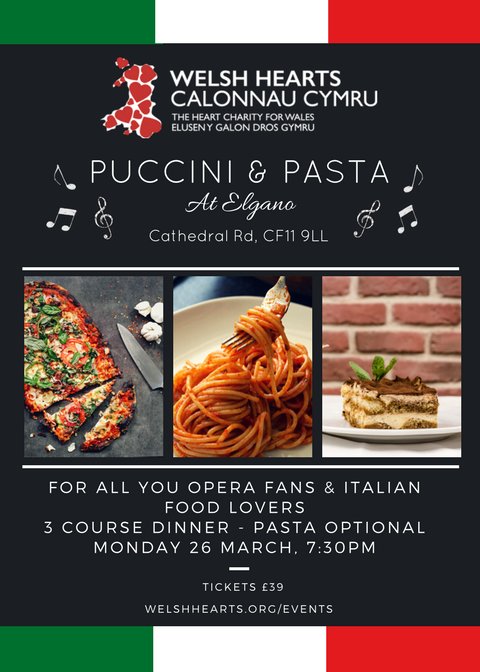 CalonHearts's tweet photo. Join us for Puccini and pasta at @ElganoItalian and help us save more lives in Wales ❤️🇮🇹 https://t.co/7WCKeFAytP @CantonPontcanna @PontcannaHub ❤️ https://t.co/3N5e4BT1Yl