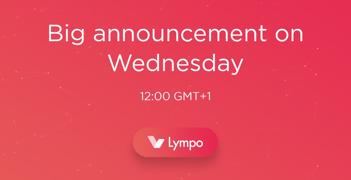 Lympo_io's tweet photo. 💥💥Big announcement is underway tomorrow 📅 
We promise you some news that you‘ll definitely be excited about 😊
Don‘t forget to stay updated!

#LYM #CryptoNews #blockchain #lympo https://t.co/5olhayt3Gg