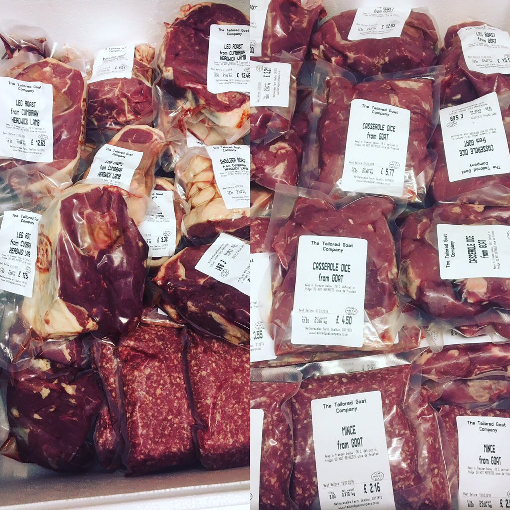 tailoredgoatco's tweet photo. Competition please share! Your chance to win a box of our grass fed Cumbrian goat meat and lamb to a value of £100. To enter just like, share and tag 2 friends in our Facebook post https://t.co/vfaIel9Z2H winner announced on 28/03/2018 #competition #goatmeat #lamb please rt https://t.co/XYWogGQVJb