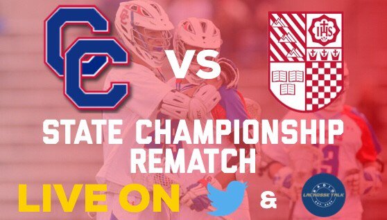 CherryCreekSN's tweet photo. This is one you don’t want to miss...

@CCLacrosse1 vs @RJHSBDLax 

State Championship Rematch. 

Wednesday - 8:00pm

We’ll have all the action LIVE right here on Twitter AND on @laxtalkradio. 

@creeksports @cchsprincipal @CoHsLax @COlaxscores @COLaxReport https://t.co/IVrYAVvj9Q