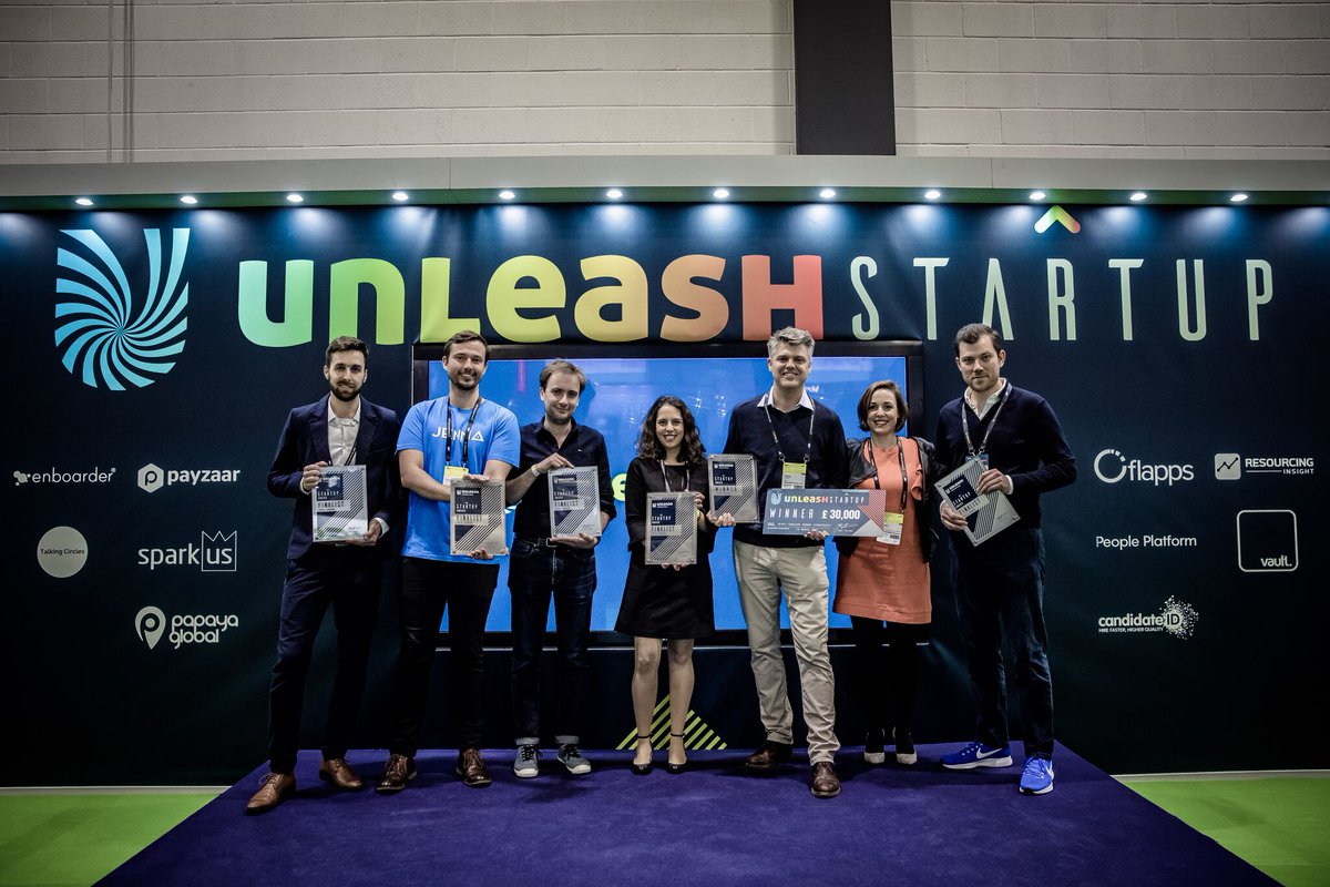 A massive congratulations to <a href="/RoboRecruiter_/">RoboRecruiter</a>, winner of the #UNLEASH18 Startup Competition! Thank you to all of our amazing competitors and finalists, it was a pleasure to get to know your innovations!