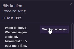 Streamernews On Twitter Nun Ist Es Auch In Deutschland Moglich Sich Werbung Fur Bits Anzuschauen