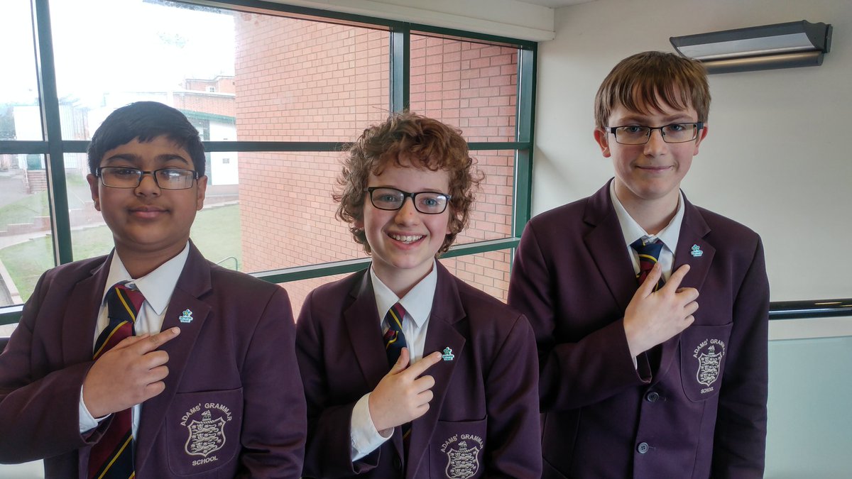 HA_MrsO's tweet photo. Fantastic to see that these three have become #DementiaFriends supporting their community to become a #dementiafriendlytown. Well done all - hope to see more badges appearing around school soon! @DementiaFriends @allaboutnewport https://t.co/l9uSUcMms9