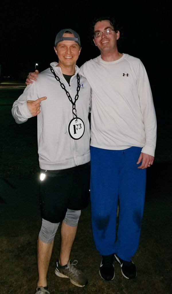 F3Memphis's tweet photo. Slots grabbed the #ManeChain by sponsoring a FNG at The Annex. Welcome, Village People! #Wardova #nosadclownissafe #ABH https://t.co/f6Lb78fTDc