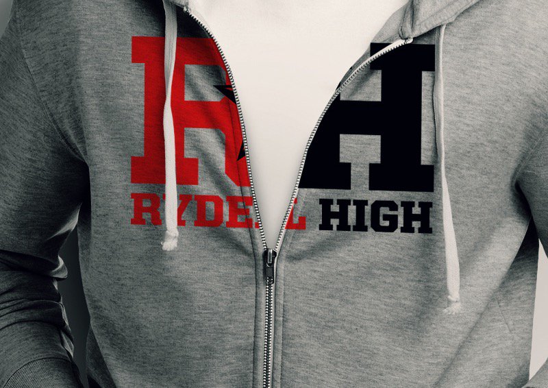 We’re going to Rydell High for our first fictional high school series rebrand project. Here’s the preview, full design debuting soon. Tell us what fictional school you want to see next! #GreasedLightningLogos