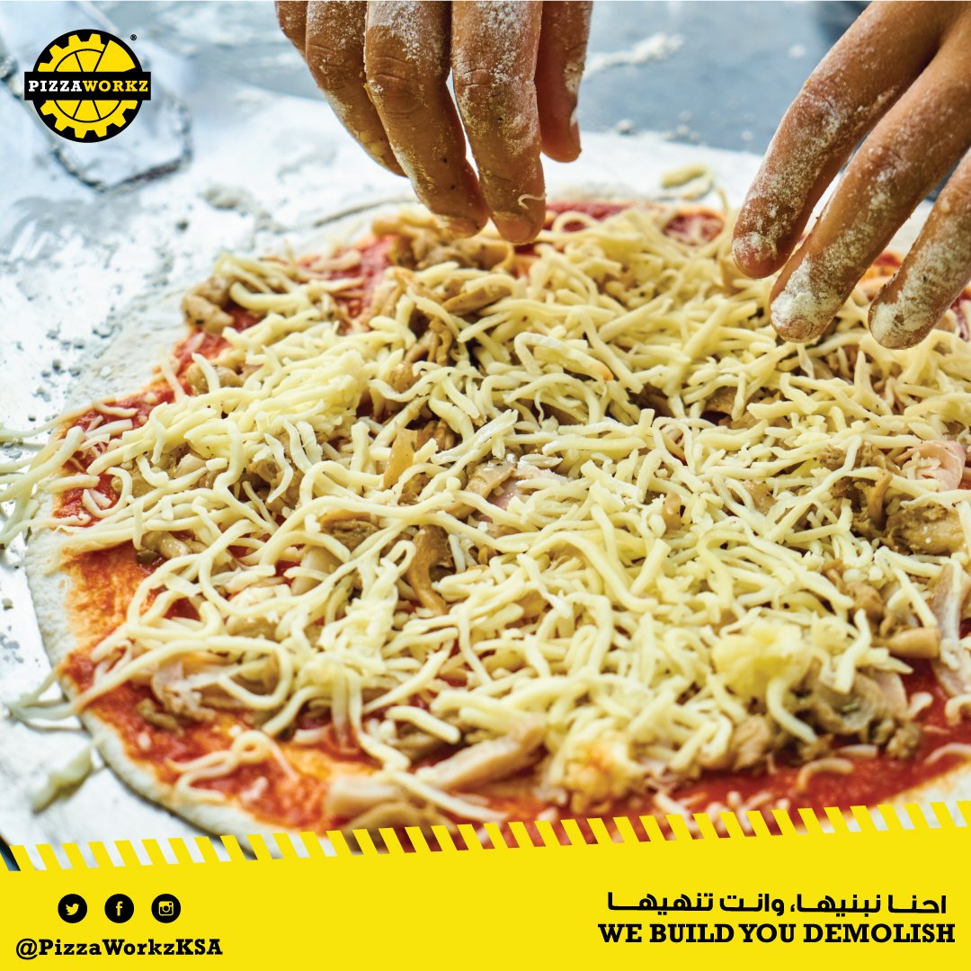 We build your pizza with passion and care according to your request. 😌😍 <a href="/PizzaworkzKSA/">بيتزا وركز</a>