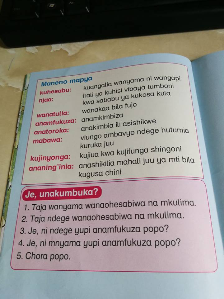 DialADiaperKE's tweet photo. Please be careful with what you let your child read. This is from a Kenyan Moran Publisher book. Seemingly innocent but with a very twisted message on suicide. This is a 1b book for beginners sadly with no clear moral message at the end. #BanThisBook https://t.co/v2hMWW4Kqt