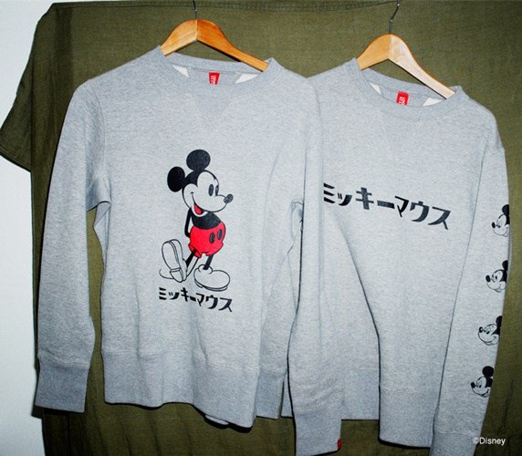ミッキーマウスがデザインされたLOOPWHEELER × BEAMS JAPAN コラボ