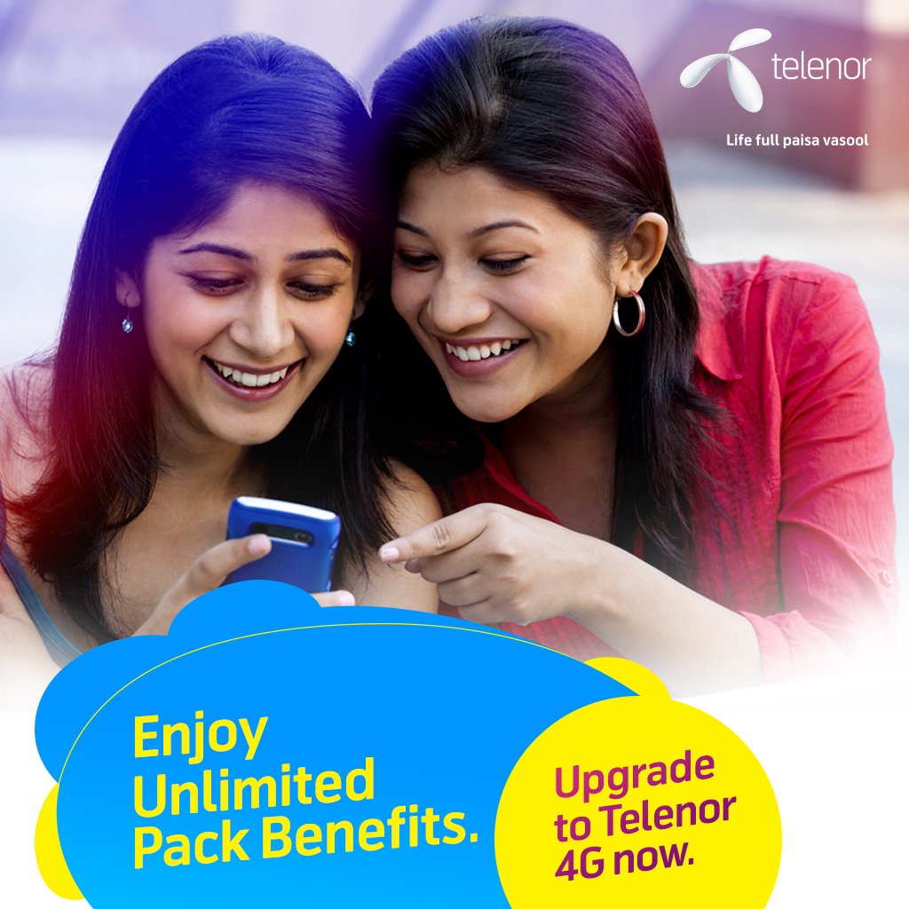 Upgrading to #Telenor #4G can bring you unlimited benefits. So, upgrade now and enjoy amazing packs. telenor.in/unlimited-offe…
