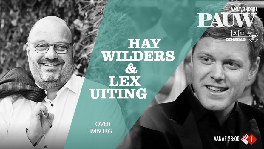 Vanavond bij #Pauw praten we met <a href="/wilders_hay/">Hay Wilders</a> en <a href="/lexuiting/">LEX</a> over Venlo. pauw.bnnvara.nl/nieuws/vanavon… #liefdevoordegio #gemeenteraadsverkiezingen