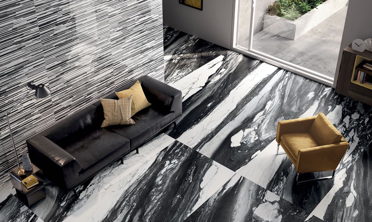 division9tile's tweet photo. Can a porcelain tile add drama to your design space? Emil Ceramica thinks it can. Just look at Tele di Marmo collection. It definitely one way to add drama by  embellishing spaces with elegance and architectural strength. https://t.co/Y2UzokTt40