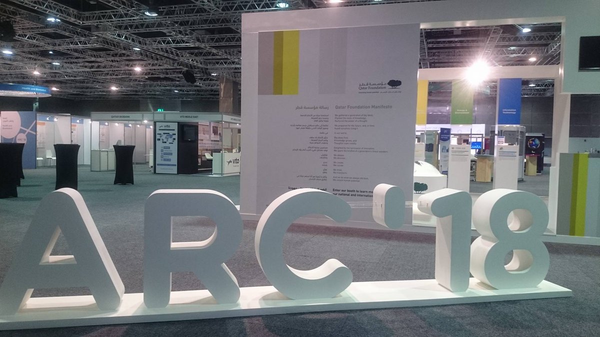CluQatar's tweet photo. Qatar Foundation Annual Research "ARC’18"
Day 2 - Tuesday, 20 March
Speaker, Professor Mariam A. Al-Maadeed
Vice President, Research &amp; Graduate Studies, Qatar University https://t.co/IyWIIQDf5q