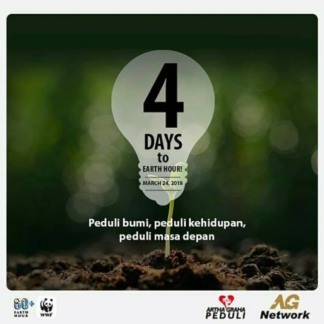 JaktvCom's tweet photo. 4 Days to go until Earth Hour 2018,
Let's be part of this worldwide movement  @agpeduli #agpeduli #agpearthhour #connect2earth #changeclimatechange #earthhour #earthhour2018 https://t.co/Nbpw3LqC4u