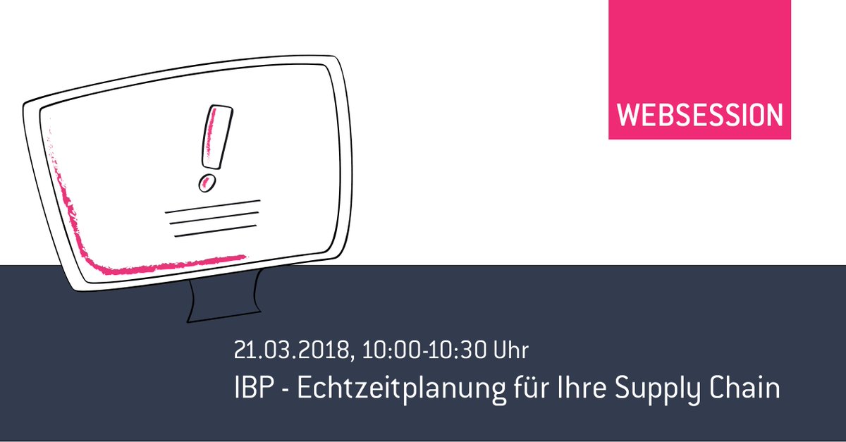 AllforOneSteeb's tweet photo. Sie möchten die Prognosegenauigkeit in Ihrer #Absatzplanung erhöhen? Ihre Lagerbestände optimieren oder reduzieren?  Melden Sie sich jetzt zur #Websession: "IBP – Echtzeitplanung für Ihre Supply Chain"an! https://t.co/mfKZS1xNE1 #IBP #SupplyChain #Logistik #Digitalisierung https://t.co/JrJnTx8qGy