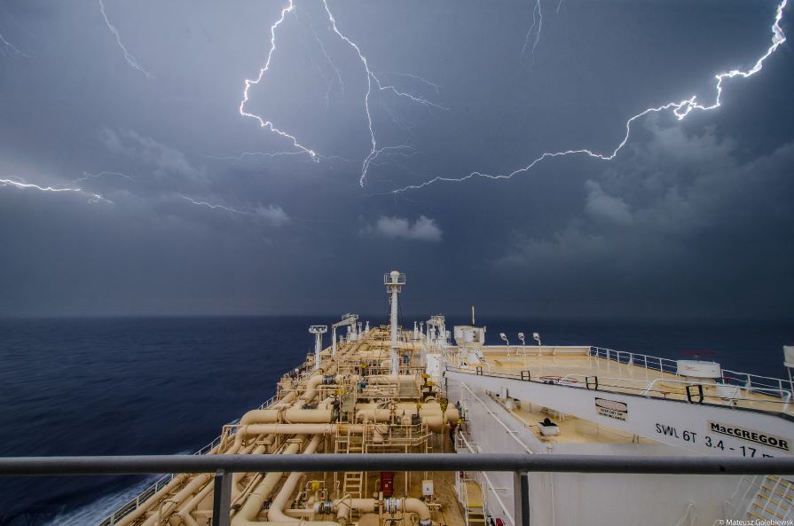 bp_plc's tweet photo. ⚡ on the high seas, captured from our British Emerald vessel by Mateusz Golebiewski #BPShipping https://t.co/WmCgYfBx5w https://t.co/ZAzfLbXcTG
