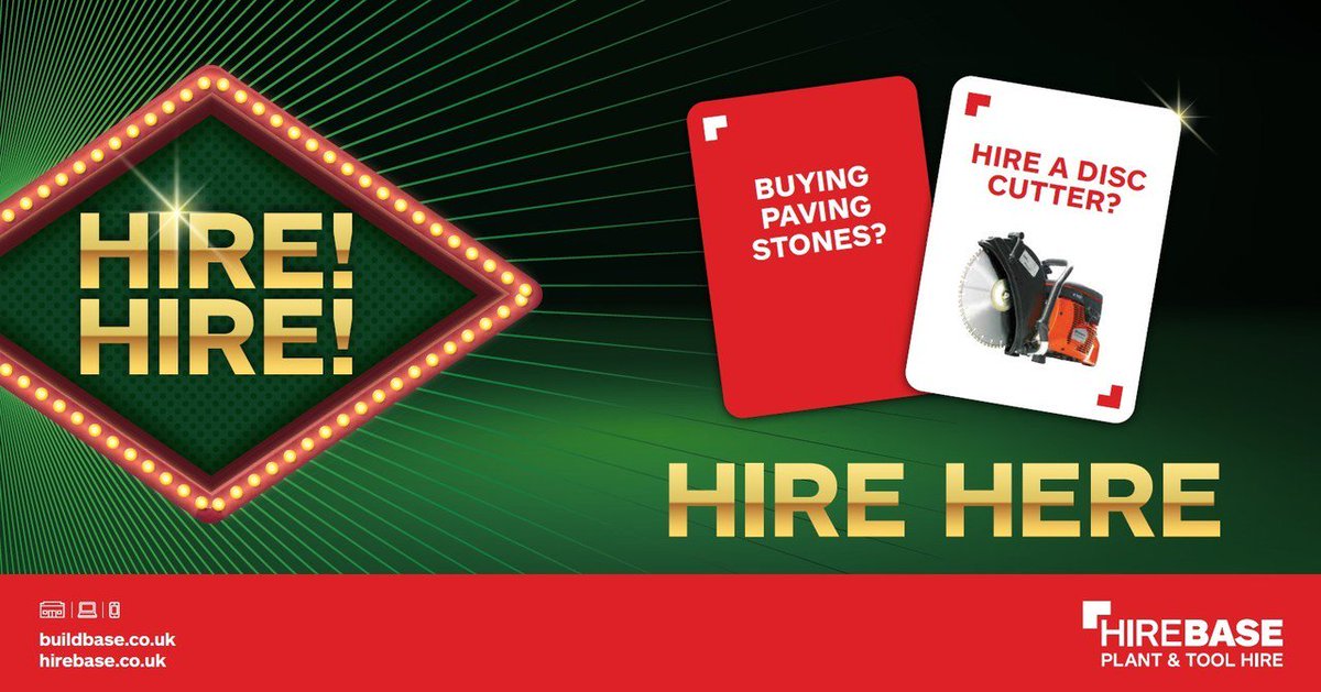 Petrol Disc Cutters for hire from £34.71. Call or pop into your local Hirebase and you'll find these ready to go. wu.to/PEtn07