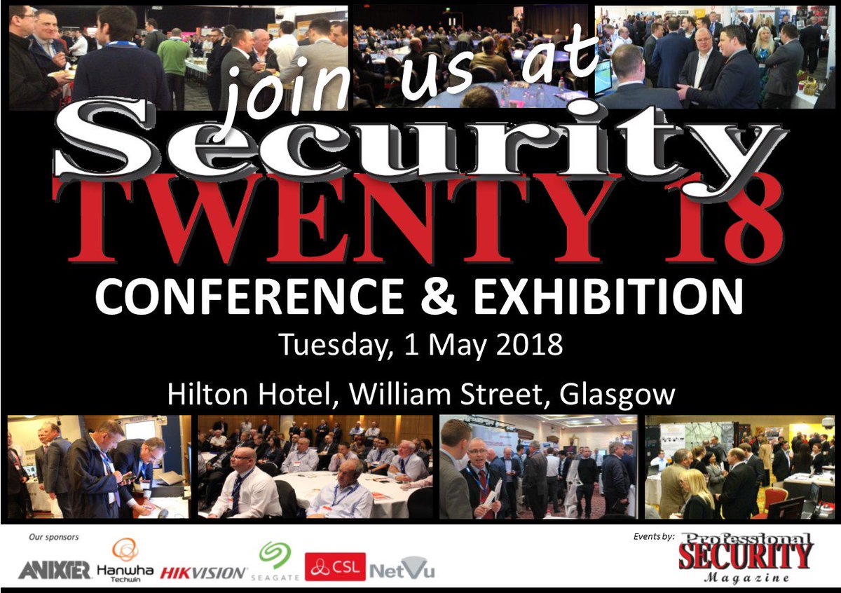 Registration is open for Security TWENTY 18 Scotland! Register for free HERE: professionalsecurity.co.uk/security-event… <a href="/RiscoGroupUK/">RISCO Group</a> <a href="/ZenitelUK/">Zenitel UK</a> <a href="/AgentVi/">AgentVi</a> <a href="/assocsecurity/">Association of Security Consultants (ASC)</a> <a href="/ASIS_UK/">ASIS UK</a> <a href="/ipsaUK/">IPSA</a> @InsafeLtd <a href="/Controlsoft_Ltd/">Controlsoft Access</a> <a href="/NCLanarkshire/">New College Lanarkshire</a> <a href="/SIAuk/">Security Industry Authority</a> <a href="/SyInstitute/">Security Institute</a> <a href="/mjwhite20/">Michael White</a>