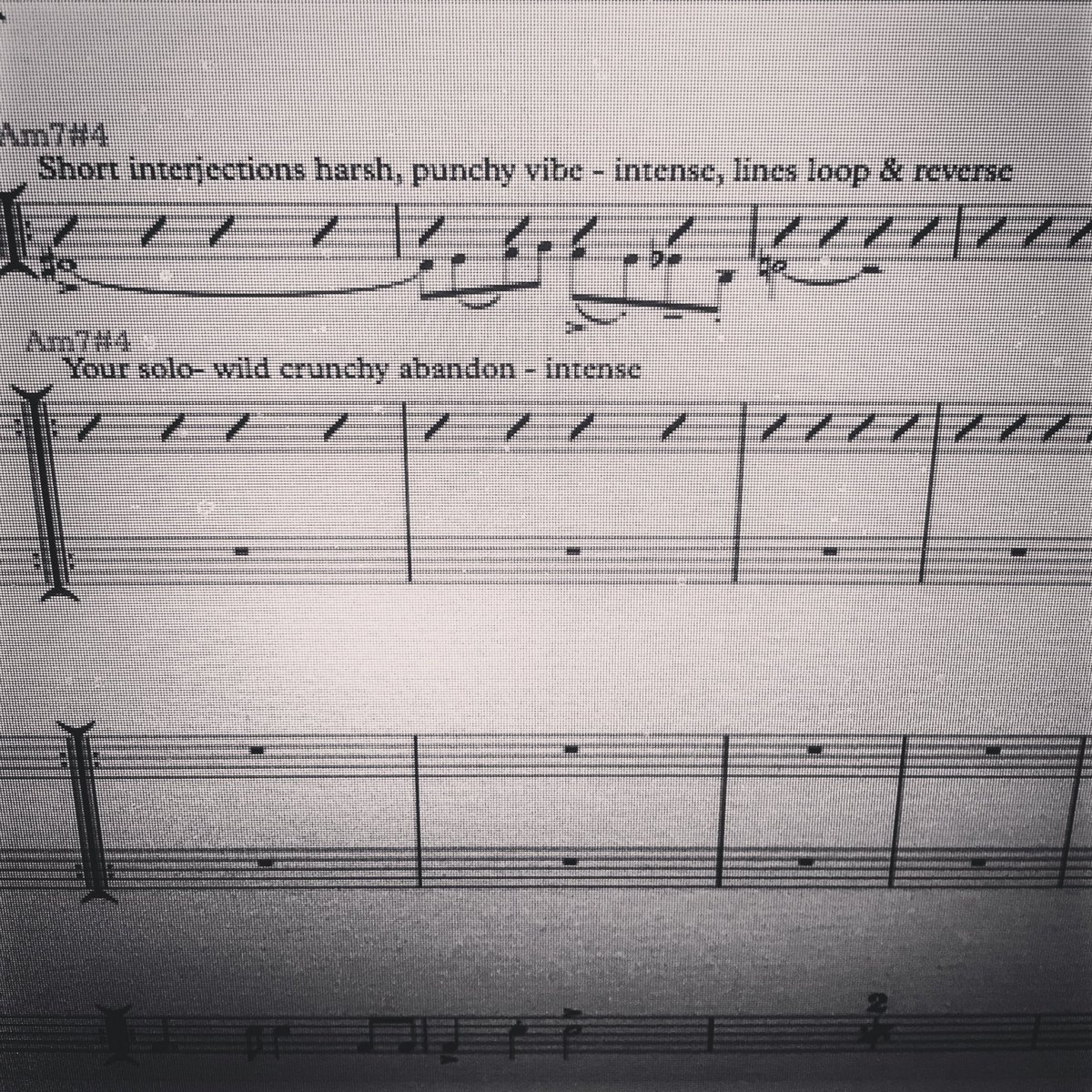 SpikeOrchestra's tweet photo. Throw back to arranging the new album NO SPOILERS feat @ElliotGalvin  @mossfreed Mark L &amp; Will G #spikeorchestra #masada #masadabookthree #thebookberiah #beriah #zorn #johnzorn #radicaljewishculture #bigband #arranging #orchestration #rhythmsection #improvisation https://t.co/F7gJNDAK3W