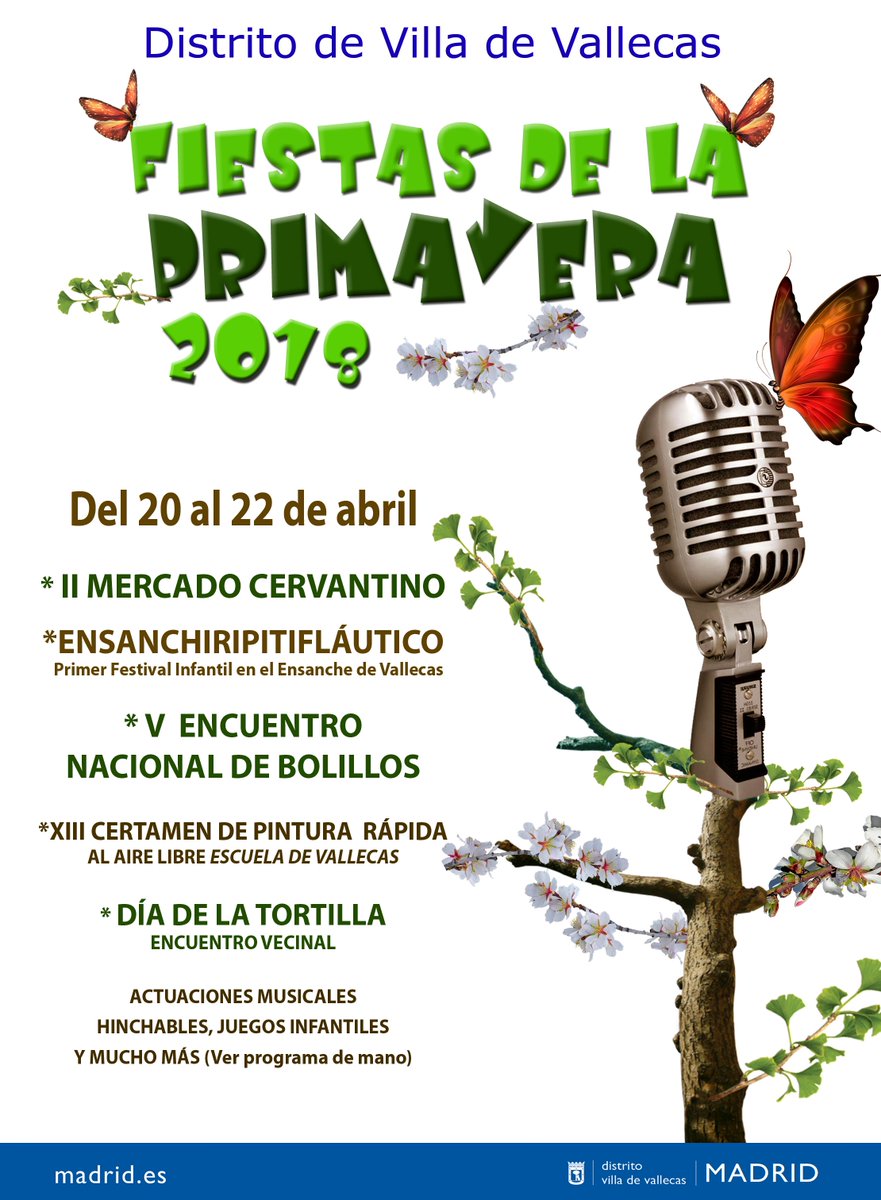 JMDvivallecas's tweet photo. ¡ Hoy comienza la #primavera2018 ! 🌿🌼No sé nos ocurre mejor momento para publicar un avance de lo que serán nuestras 'Fiestas de la Primavera 2018'. En las próximas fechas publicaremos el programa completo. ¿Te las vas a perder? https://t.co/FlBxkEpS5o