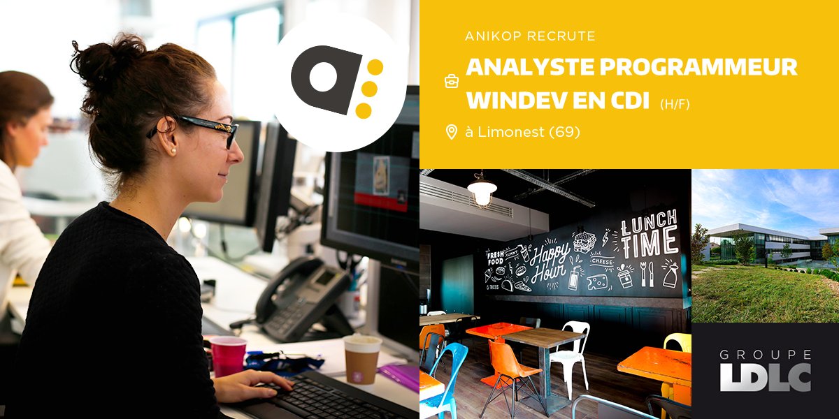 GroupeLDLC's tweet photo. [Nous recherchons] 🔎 Analyste programmeur Windev (H/F) en #CDI.
Dans notre filiale @AnikopOnline
Infos et candidature : https://t.co/JjXLxsOAT0
🗺 Le poste est basé à Limonest.
🤝 Venez rejoindre un Groupe en pleine croissance !
#i4Emploi #emploi #job #programmeur #windev https://t.co/a4jIBfBs4p