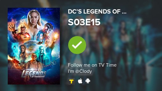 Claudiu_Clody's tweet photo. Tocmai am vazut  S03E15 din DC's Legends of ...! #dcslegendsoftomorrow  #tvtime https://t.co/ko9AZpXmax https://t.co/0cYt7iNB09