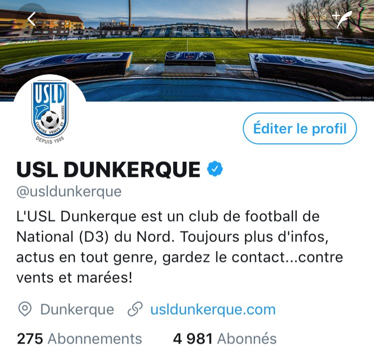 [↗] Et si l'on passait la barre des 5⃣0⃣0⃣0⃣ followers avant le derby ? Tous derrière nos "Bleu et blanc" ! #AllezUSLD 🔵⚪️👍