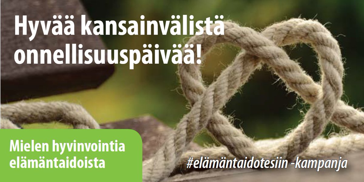 Hyvää onnellisuuspäivää! Vinkkejä mielen hyvinvoinnin vahvistamiseksi  kampanjasivuilta. Löydät sieltä kuunneltavaa, pohdittavaa ja kokeiltavaa  elamantaidotesiin.fi #elämäntaidot #elämäntaidotesiin #onnellisuuspäivä
