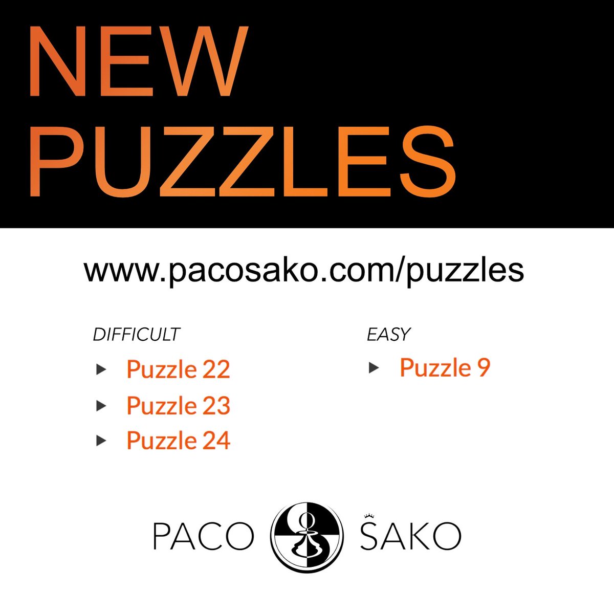 Paco_Sako's tweet photo. Visit the website for new puzzles!
https://t.co/Y3mkFkb0u7
#pacosako #pacosakopuzzle #chess #ajedrez #schach #echecs #catur #puzzle #boardgame #boardgamegeek #brain #mindgame #mindblowing #challende #mindfulness #ai #enjoy #game https://t.co/UJBifVgIlM