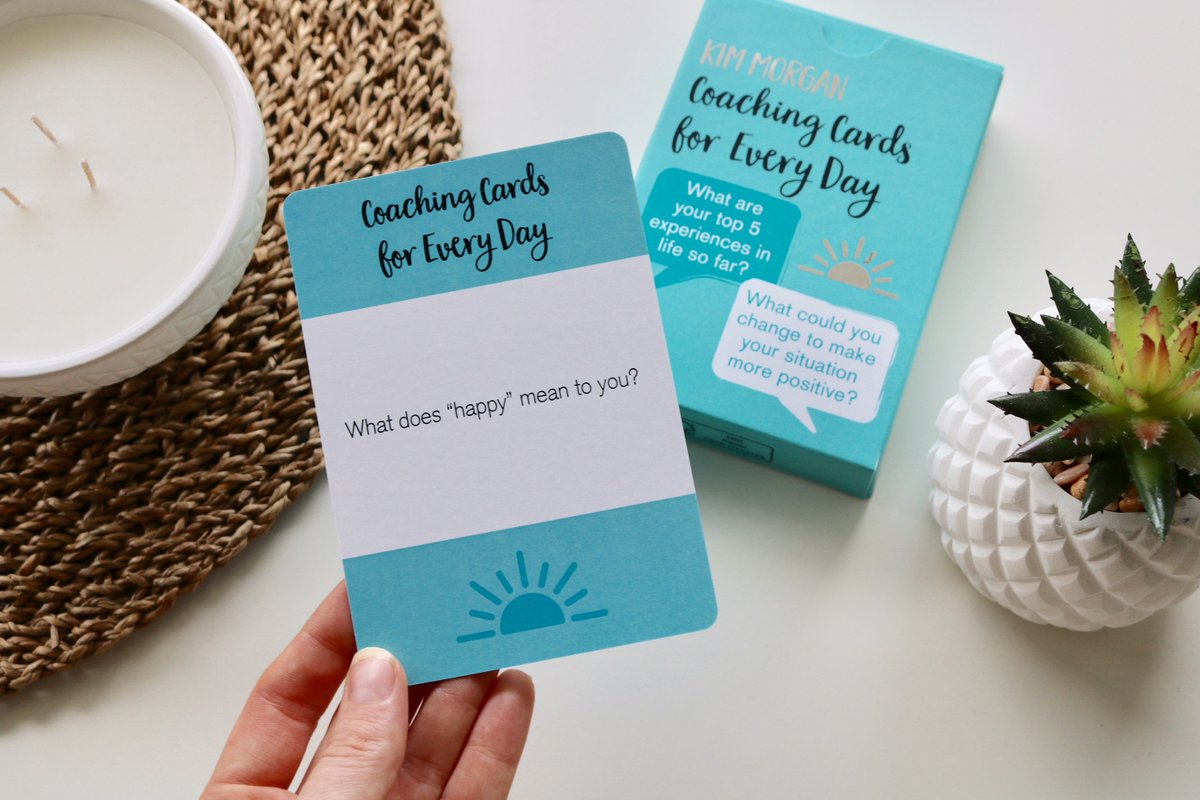 Today is #InternationalDayofHappiness but what does happiness mean to you? Tweet us! 

#coachingcards #coaching #coachingquestion
amzn.to/2GMtWec