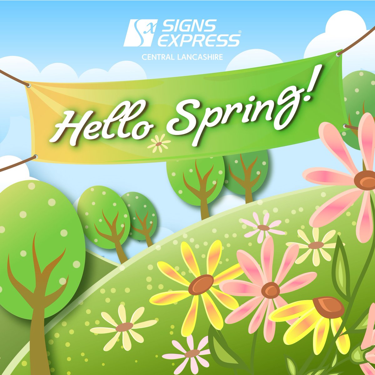 SXCentralLancs's tweet photo. 🌷🌼 Spring has sprung!...❄️ has it??! ❄️
Time to get out and about!? 🌼🌷
💡 Is it time to get some brand new signs?
💡 Or a promotional banner for an upcoming event?
#eventbanners #outdoorsignage #parksigns #leisuresigns #directionalsigns #hellospring #lancs https://t.co/UcxUhKmpAV