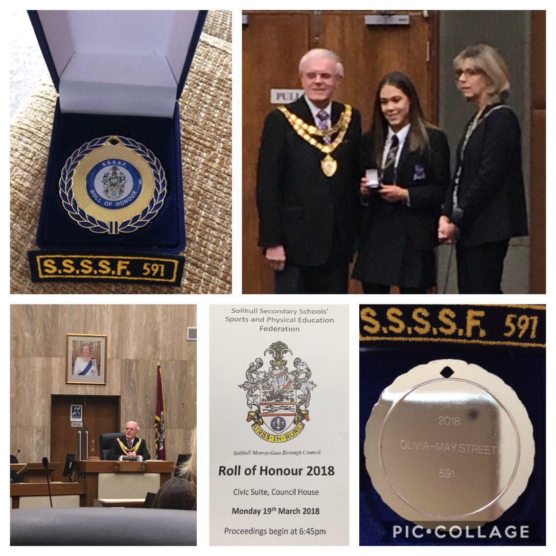 donnastreet2012's tweet photo. Last night Liv’s name was added to the Solihull Secondary Schools’ Sports &amp; Physical Education Federation Roll of Honour for achievement / excellence in her sport. 
She is No:591 on the Roll of Honour, it’s a once in a lifetime opportunity, and the first pupil from her school https://t.co/E6RNMuaxSV