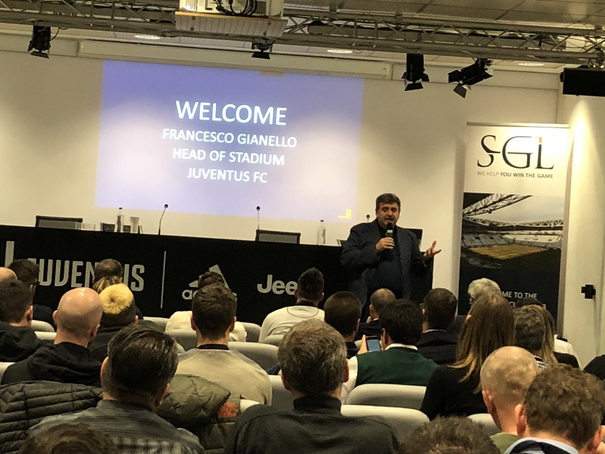 SGLsystem's tweet photo. An introduction of no one other than Francesco Gianello, head of the Allianz Stadium, home of Juventus FC! #SGLmasterclass2018 https://t.co/3EfbWH3pXV