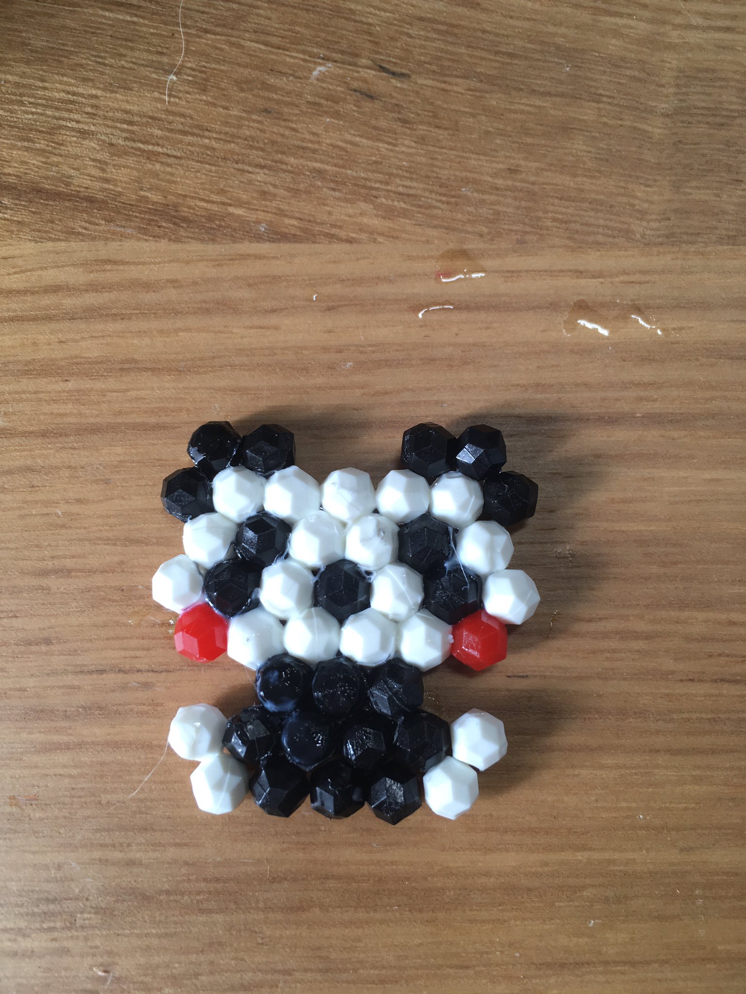パンダ　ハンドメイド 陶芸練り込み技法で作ったパンダ柄🐼 今回のパンダのまわりの色