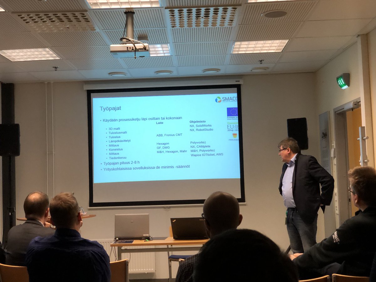 Kimmo_Haapea's tweet photo. @SMACCFinland tarjoaa työpajoja metallin 3D-tulostukseen DED- eli suorakerrostusmenetelmällä @Pooliplus . Koneistus, työkalun vaihto #välkky #tut #3Dprinting https://t.co/uvxTtDrbTZ