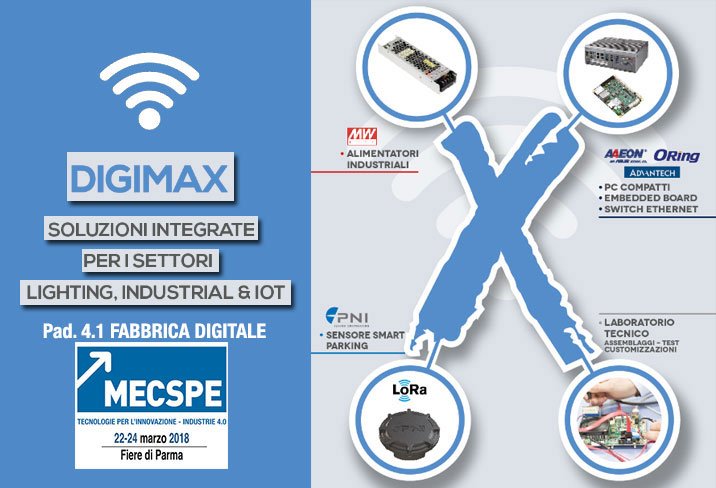 Vi aspettiamo alla fiera <a href="/MECSPE/">MECSPE</a> con tante novità per la Fabbrica Digitale! Scrivici per il biglietto gratis: digimax@digimax.it #Industry40