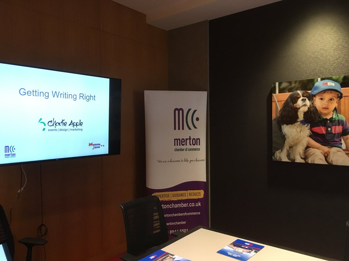 MertonChamber's tweet photo. Kicking off the day with our workshop #gettingwritingright #marketingjigsaw Thanks to @Metro_Bank for hosting us. #mertonbest #wimbledon #marketing https://t.co/M7OEnWXWHV