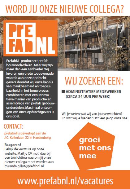 PrefabNL's tweet image. #VACATURE | Zoek je een leuke afwisselende #baan als #administratiefmedewerker bij een ambitieuze organisatie met een informele werksfeer? Bekijk dan snel onze vacature: prefabnl.nl/vacatures/