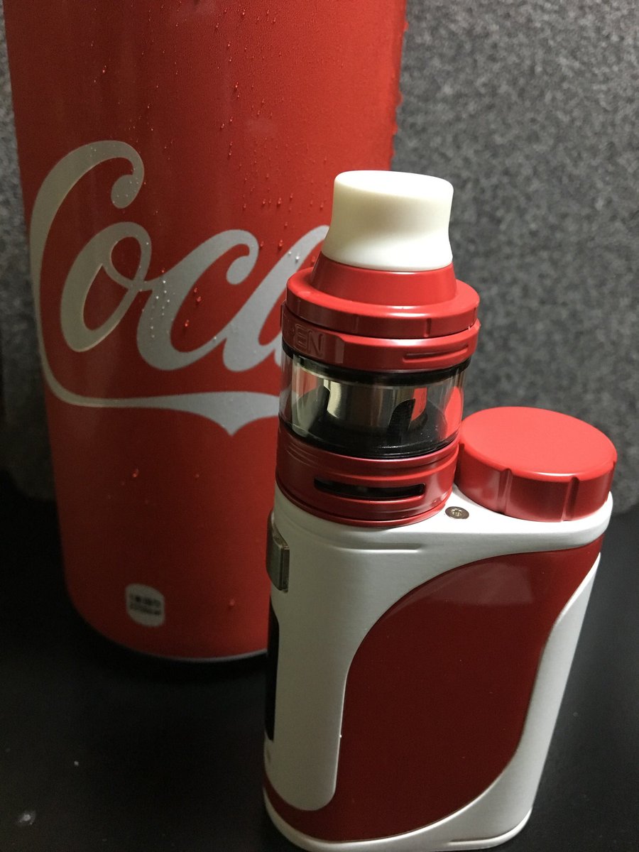 jvn88's tweet image. オススメのpico25!
黒×赤はカッコいいんだけど
緑×白がなー…
てなわけで分解してチェーンジ！ #VAPE #pico25 #電子タバコ