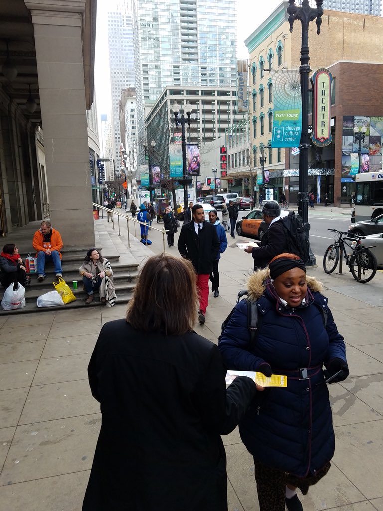 RobinLynneKelly's tweet photo. It’s Election Day! Rise and shine. I’ll be on the ballot twice so vote for me 2x! Punch #22 &amp; #31! I early voted with @uwdavidl010 yesterday morning &amp; greeted commuters at Millennium station in the evening punch #3 @DanielBiss @LitesaWallace punch #81 for @fritz4assessor #twill https://t.co/T68hYVhmeD