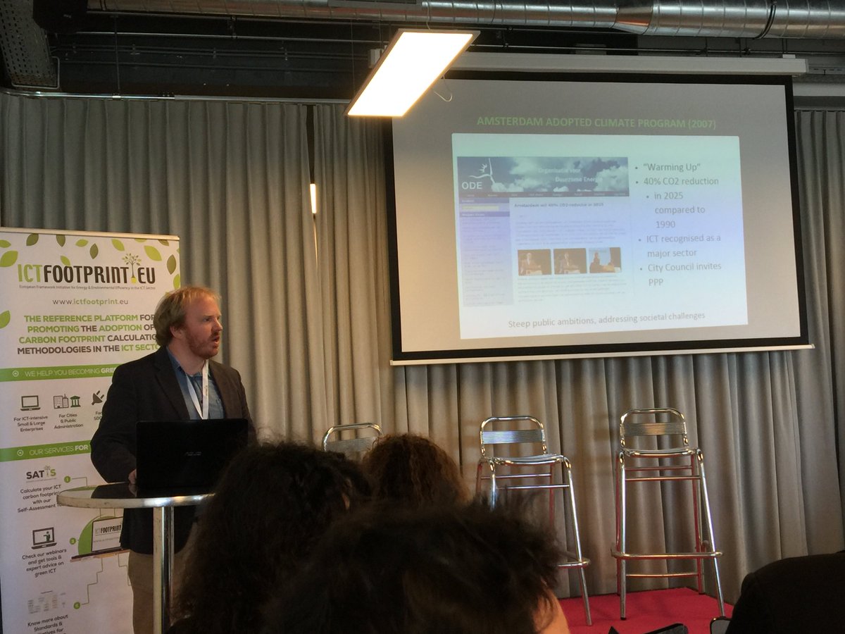 GDCharter's tweet photo. Cities need good practices: learn from @GreenITAms on how Amsterdam involves public and private stakeholders at @ICTFOOTPRINTeu workshop #GreenIT in practice https://t.co/pnmfZZjfwZ