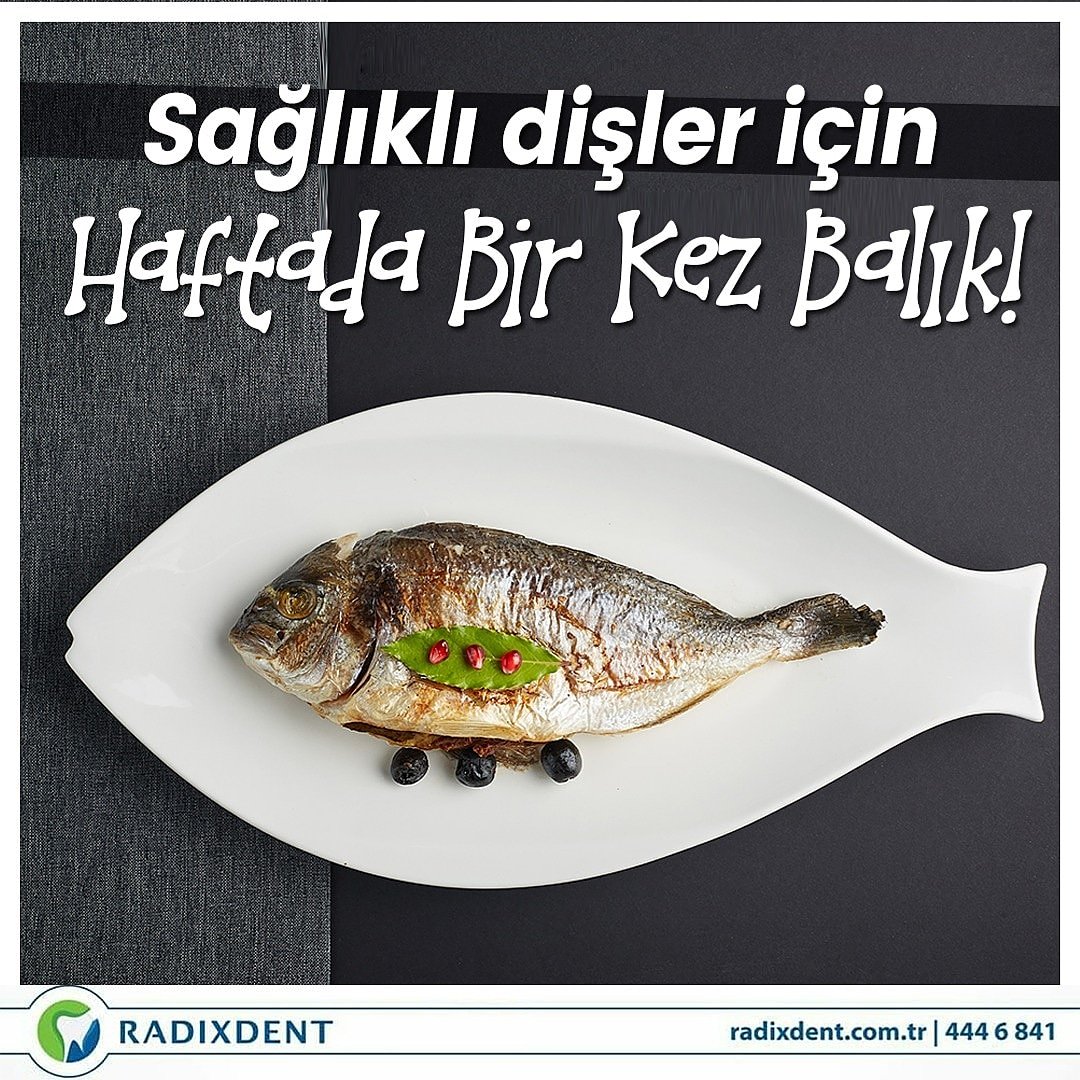 radixdent's tweet photo. Balığın içeriğindeki fosfor,kemik ve diş dokusunun temel maddelerinden bir tanesidir.Balık da dişleri sertleştiren fosfor bulunmaktadır.Daha sağlıklı dişler için haftada bir kez balık tüketilmesi diş sağlığı için önemlidir. 👍🏼 https://t.co/EfW0dFvYYc