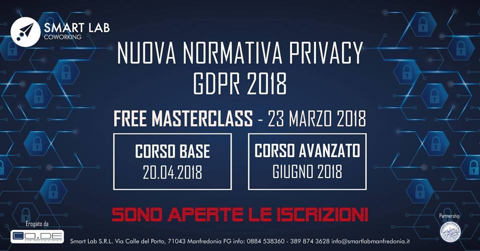 matteogentilee's tweet photo. #Privacy, #BigData, #ProtezioneDatiPersonali sul web. Cosa è successo in America durante l’ultima campagna elettorale? Tutto sembra preannunciare l'applicazione del GDPR, argomento che tratteremo nella #FreeMasterClass di venerdì 23 marzo.https://t.co/9cHSRPLBcd https://t.co/JkXfI4yfjX