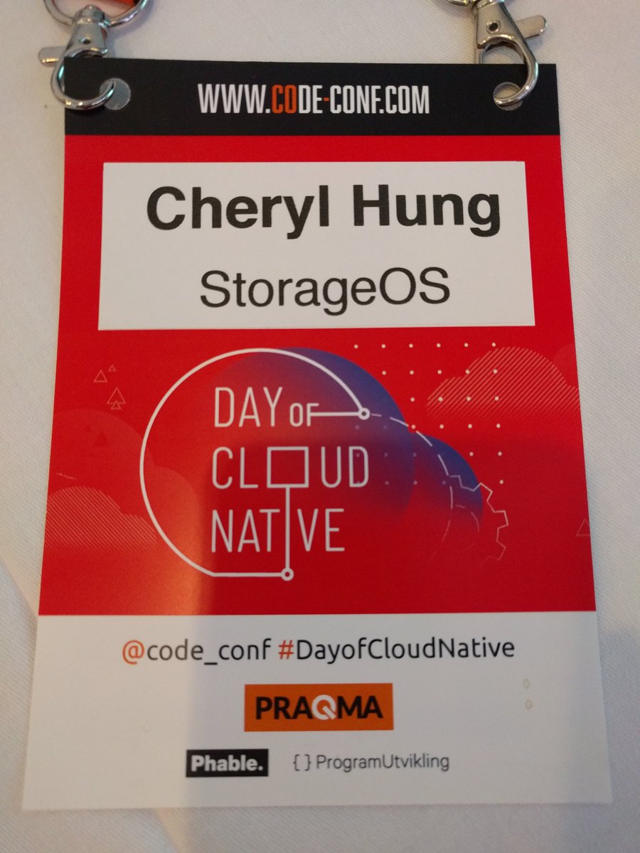 oicheryl's tweet photo. Join my workshop at #DayOfCloudNative at 1:20pm to deploy persistent storage with #k8s using @googlecloud and @Storage_OS. https://t.co/PPS96TgLoQ