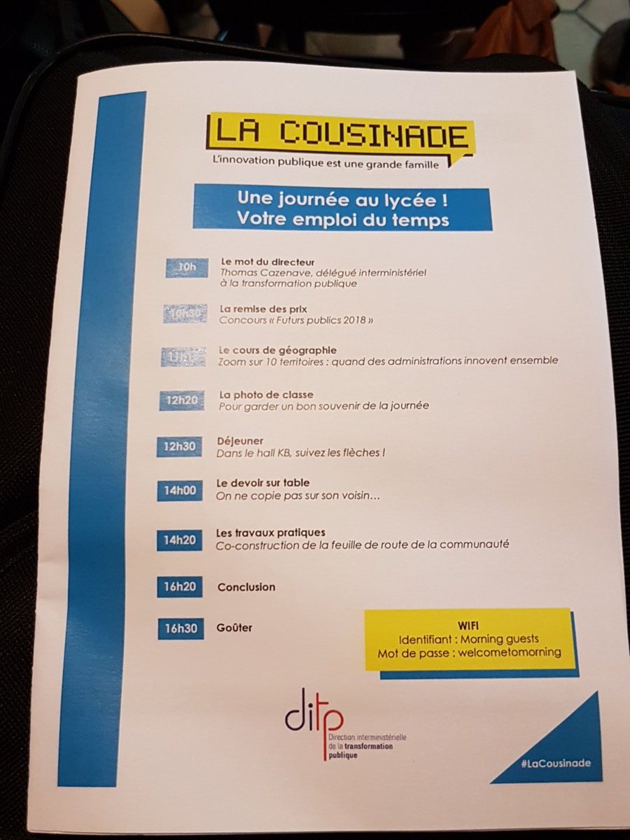 LaBase_NA's tweet photo. Salle pleine et top départ de la cousinade de l' #innovationpublique ! Idées fortes : personnalisation du #servicepublique #transparence #empowerment #horizontalisation #Confianceàpriori #numérique #collaboratif https://t.co/8XEtpqV0ef