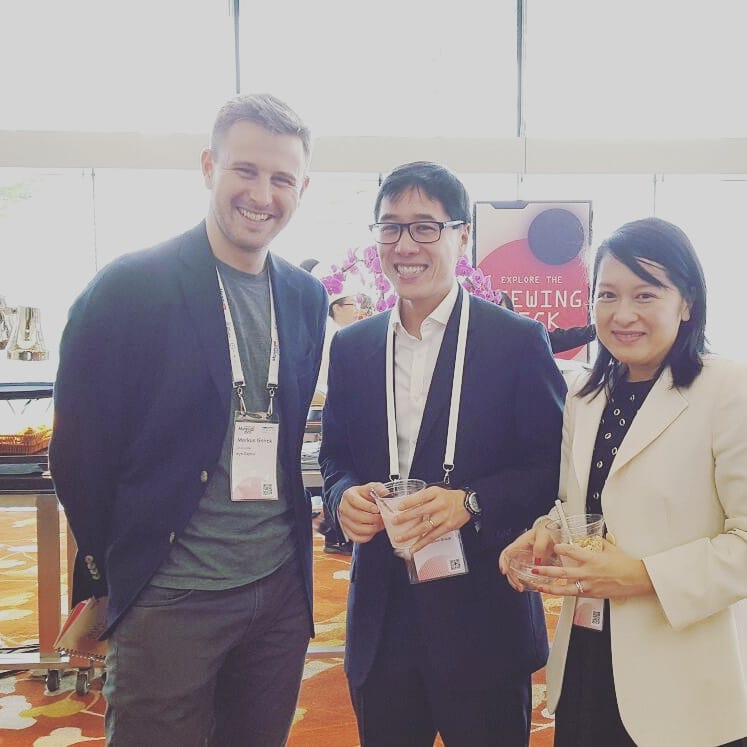 TramANguyen's tweet photo. Catching up with @mgnirck @trybgroup Singapore w/@Huynguyentrieu during @money2020 Asia. What they do: #Technology transforming financial services #platform #ASEAN #Fintech https://t.co/xB2n4rWGdt