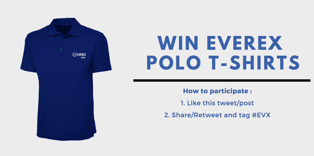 everexio's tweet photo. Tuesdays Gift 🎁 Here is your chance to win an #Everex polo T-shirt 👕 Every month we give away some cool Everex stuff 🧢 Follow us now! 

#EVX #Everex #EVXgift #Blockchain https://t.co/cmxStGT7XM