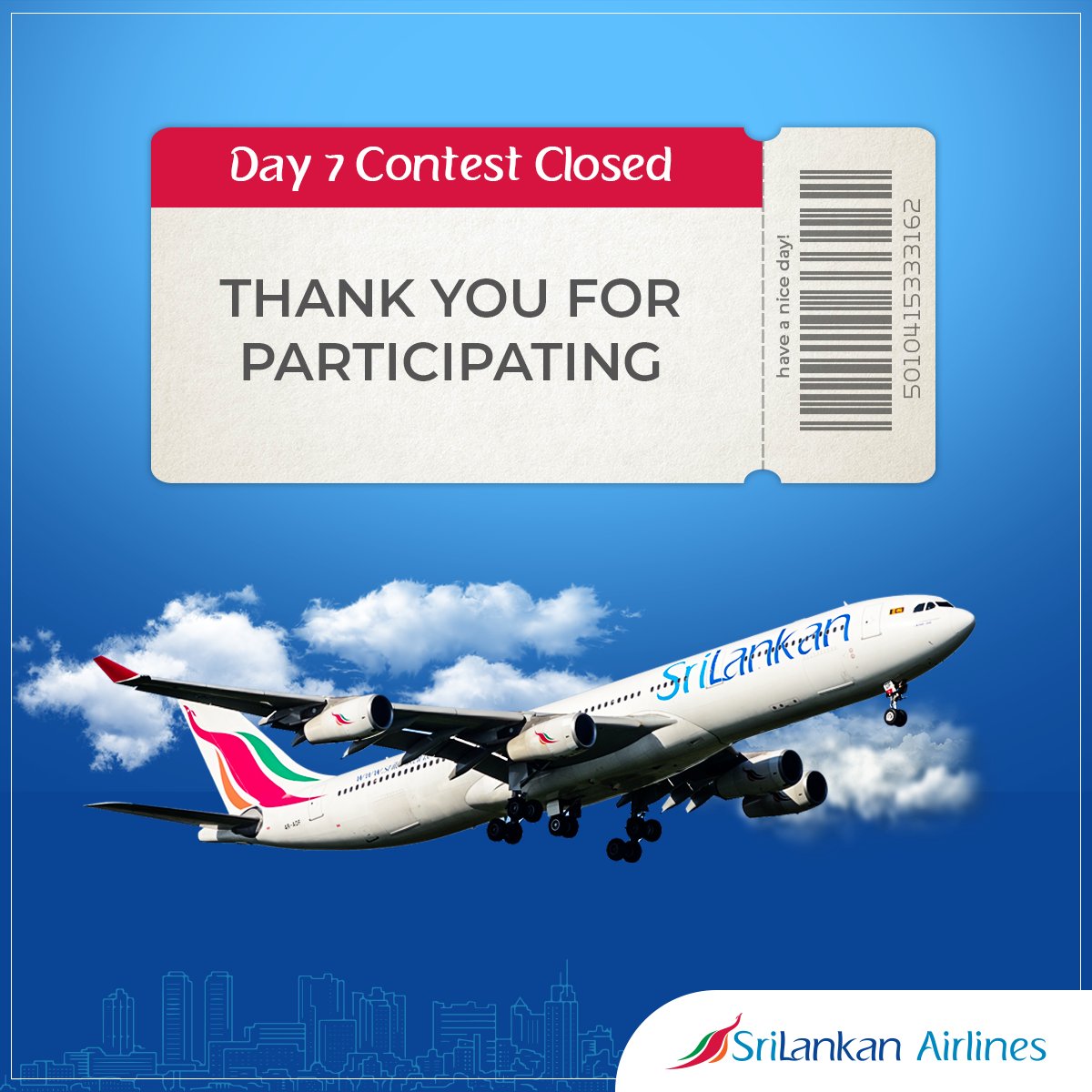 SLA_India's tweet photo. Thank you for you participating in the 7th #FlyHighColombo #Contest during the final #HeroNidahasTrophy match!
Winners shall be announced shortly! #StayTuned https://t.co/GSwRQz1zaP